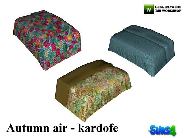 Sims 4 — kardofe_Autumn air_Blanket by kardofe — Blanket to put at the foot of the bed