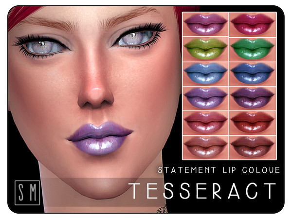 Sims 4 — [ Tesseract ] - Statement Lip Colour by Screaming_Mustard — Bright. Bold. In your face. A statement lip for a