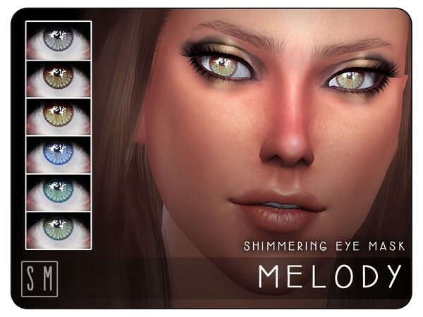Sims 4 — [ Melody ] - Shimmering Eye Mask by Screaming_Mustard — A distinctively beautiful set of eyes for creating your