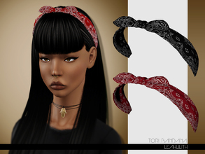 Sims 3 — LeahLilith Tori Bandana by Leah_Lillith — Tori Bandana 3 recolorable areas HAT SLIDERS COMPATIBILE hope you will