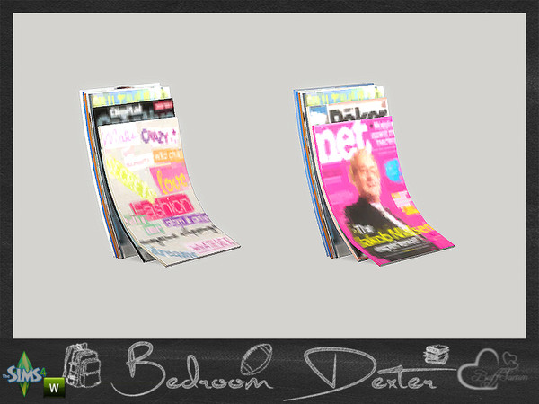 Sims 4 — Bedroom Dexter Magazines by BuffSumm — Part of the *Bedroom Dexter* Set!