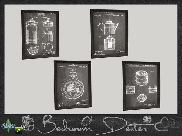 Sims 4 — Bedroom Dexter Painting Color 1 by BuffSumm — Part of the *Bedroom Dexter* Set!