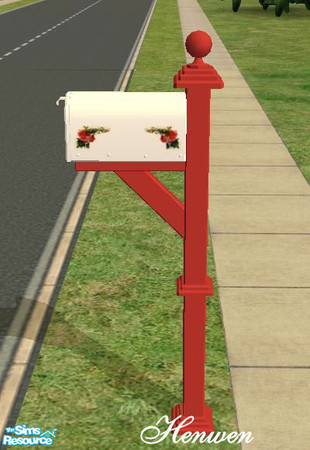 Sims 2 — Country  Roses Mailbox  by Henwen — *Do NOT* delete your mailbox from your lot with this. I do not want to be