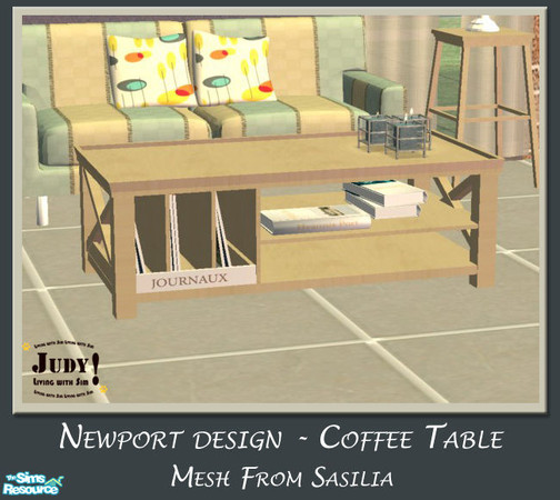 Sims 2 — Judy_Newport Design - Coffee Table by judyhugsnoopy — Recolor of Sasilia - Newport design with light brown