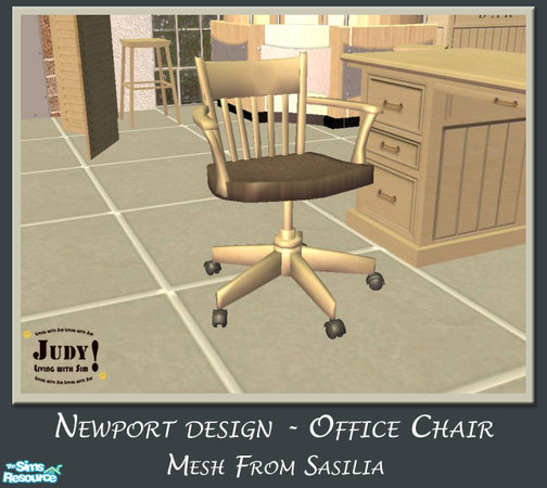 Sims 2 — Judy_Newport Design - Office Chair by judyhugsnoopy — Recolor of Sasilia - Newport design with light brown