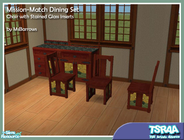 Sims 2 — Mission-Match Chair with Inserts by MsBarrows — The "Sit Up Straight" Chair from OFB with the cushion