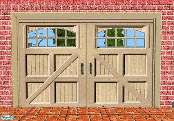 Sims 2 — Garage Door - Beige by Raveena — You need Windkeeper's 'flat garage door' mesh for this file to show in the
