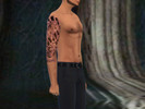 Sims 4 — Koi_Tattoo_male by Lady0489 — create for male Sims