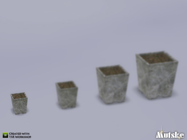Sims 4 — Smallest Pot B by Mutske — Nice pot to decorate a sim home. With a slot to add a plant. Made by Mutske@TSR. 