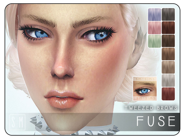 Sims 4 — [ Fuse ] - Tweezed Brows by Screaming_Mustard — A thinner, arched brow with a natural look. For females teen +.