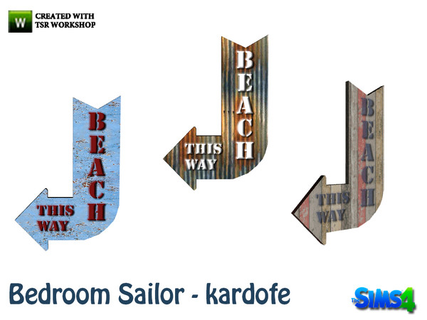 Sims 4 — kardofe_Bedroom Sailor_Arrow by kardofe — Signal towards the beach 
