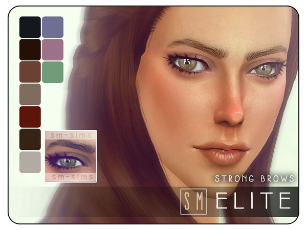 Sims 4 — [ Elite ] - Strong Brows by Screaming_Mustard — This is a thicker, slightly more pronounced brow, still with a