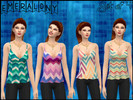Sims 4 — Gabby Top by Sentate Recolor (Chevron)- mesh needed by EmeraldNY — Hello! This is a set of 4 recolors of Gabby