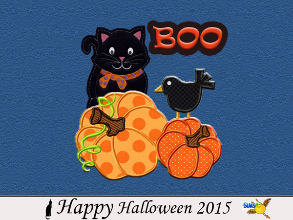 Sims 4 — Happy Halloween 2015 Boo by evi — Wall decoration for kids and grown up kids. Happy Halloween!