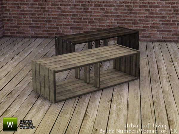 Sims 4 — Urban Loft Living Coffee Table by TheNumbersWoman — Urban, Lofty, and Cheap. Well not TOO cheap. Great for the