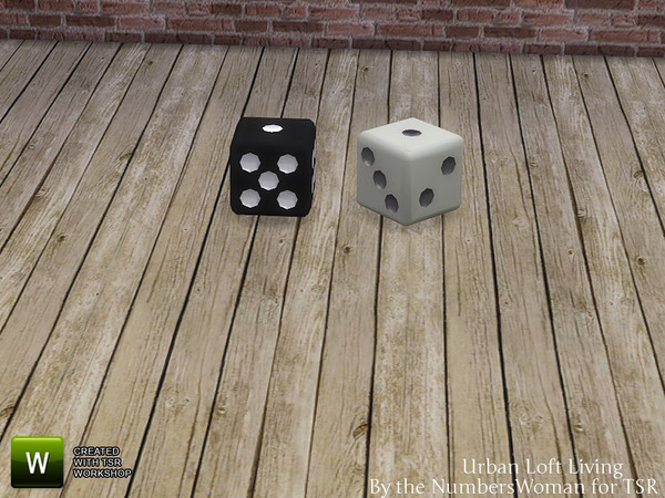 Sims 4 — Urban Loft Living Dice by TheNumbersWoman — Urban, Lofty, and Cheap. Well not TOO cheap. Great for the urban -