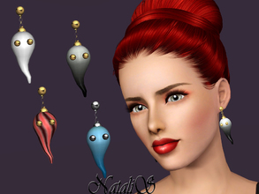 Sims 3 — NataliS TS3 Ghosts earrings FT-FA by Natalis — Ideas for happy Halloween parties! Wear these ghosts earrings on