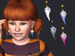 Sims 3 — NataliS TS3 Child Halloween Ghosts earrings  by Natalis — Ideas for happy Halloween parties! Funny little ghost