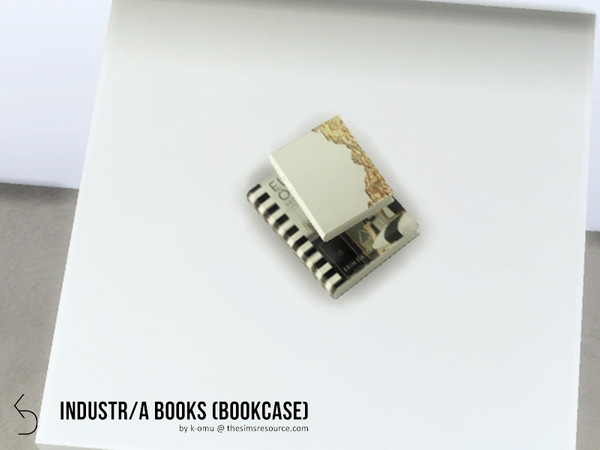 Sims 4 — Industr/a Bedroom Books (bookcase) by k-omu2 — A pile of modern books that also functions as a bookcase! Part of