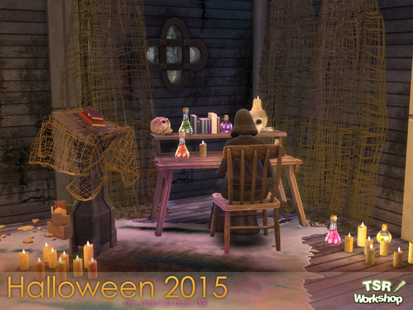 Sims 4 — Halloween 2015 by sim_man123 — An old witch sits in her attic... what is she doing? Who knows, that's up to you!