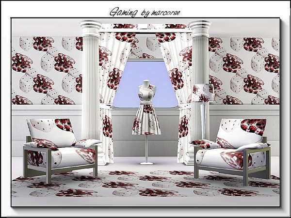 Sims 3 — Gaming_marcorse by marcorse — Themed pattern: dice and poker chips for the game room