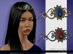 Sims 3 — LeahLilith Jasmine Headdress by Leah_Lillith — Jasmine Headdress 2 recolorable areas HAT SLIDERS COMPATIBILE