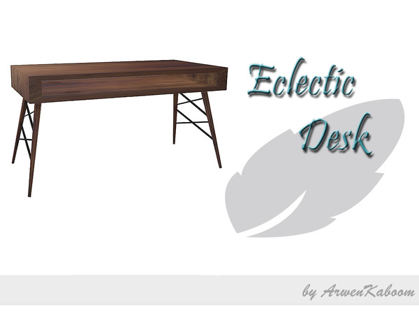 Sims 4 — Eclectic Desk by ArwenKaboom — Office wooden desk. Hope you enjoy it. 