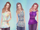 Sims 4 — Ruffle Shirt Recolors by DevilxSims — This is one of my first recolors and I am really proud of them! They look