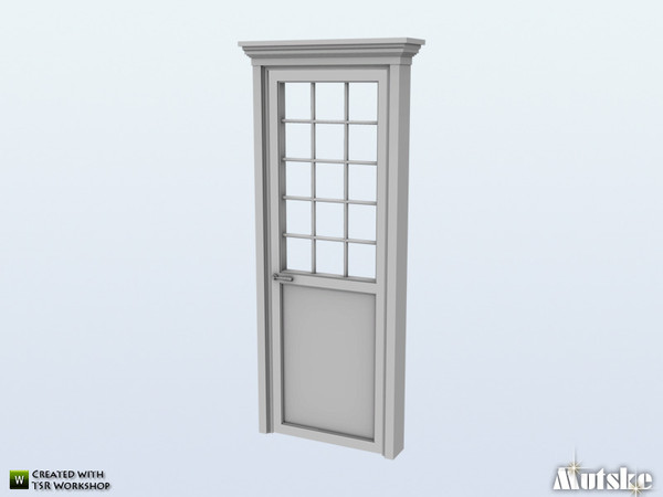 Sims 4 — Thorpe Door Out 1x1 by Mutske — Part of Thorpe Window and Door Collection. Made by Mutske@TSR.