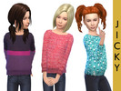 Sims 4 — Sweaters for Girls by Jicky — Cute, stylish sweaters for girls in 3 different styles. Simply pair with jeans and