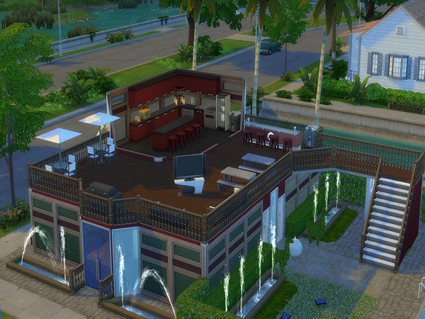 Sims 4 — ATOM GYM by atoma07 — Want a new place for your Sims to get in shape? The Atom Gym includes dressing rooms, a