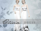 Sims 4 — Olivia white Dress by untiand — Hi! :) This is my first work. I've never done this before so this is my first