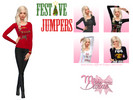Sims 4 — Quite Ordinary - Festive Jumpers/Cardis by Miss_Divine — Standalone, 5 Different Designs Maxis Mesh.