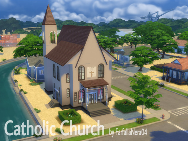 Sims 4 — Catholic church for wedding by FarfallaNera042 — A place inspired by a typical Catholic church in a wedding day.