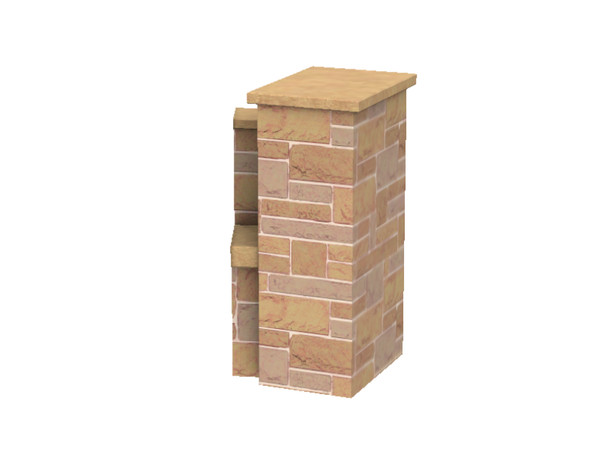 Sims 3 — Free Pit - Stone Chair End R by pyszny16 — pyszny@ 2015 Please don't clone my meshes!