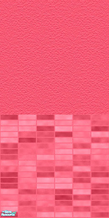 Sims 2 — Strawberry Tiles Forever - 2 by jasysboo — Living is easy with shades of pink... This beautiful textured wall is