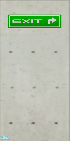 Sims 2 — Underground Exit Concrete Wallings - Ind by flashmaster — Expert wall signage...telling you where to go when