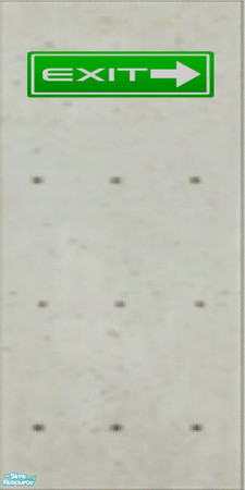 Sims 2 — Underground Exit Concrete Wallings - Ind by flashmaster — Expert wall signage...telling you where to go when