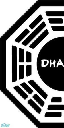 Sims 2 — Dharma Labs Walls - Logo 3 - Left by poohbear7882 — This is the left half only! In order for the logo to show