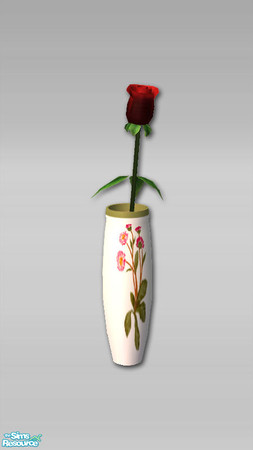 Sims 2 — St Albans Rose Vase - Mesh by Shakeshaft — Part of a simple yet stylish range made from solid white wood and