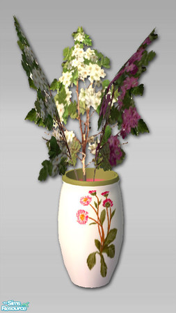 Sims 2 — St Albans Blossom Vase - Mesh by Shakeshaft — Part of a simple yet stylish range made from solid white wood and