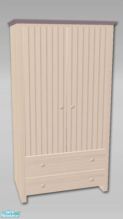 Sims 2 — St Albans Armoire - Mesh by Shakeshaft — Part of a simple yet stylish range made from solid white wood and panel