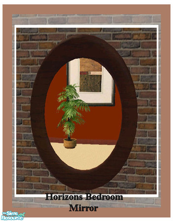 Sims 2 — Horizons Bedroom set - Mirror by Paleoanth — New mirror mesh, part of the Horizons bedroom set. Made from a rich