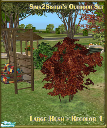 Sims 2 — S2S Outdoor Set - Large Bush Recolor1 by sims2sisters — 