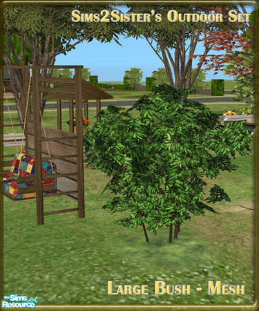 Sims 2 — S2S Outdoor Set - Large Bush - MESH by sims2sisters — 
