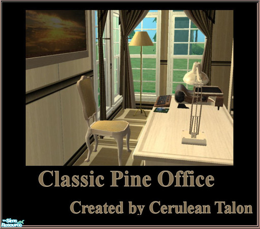 Sims 2 — Classic Pine Office - Desk Chair by Cerulean Talon — Light, rich colors and dramatic textures make this