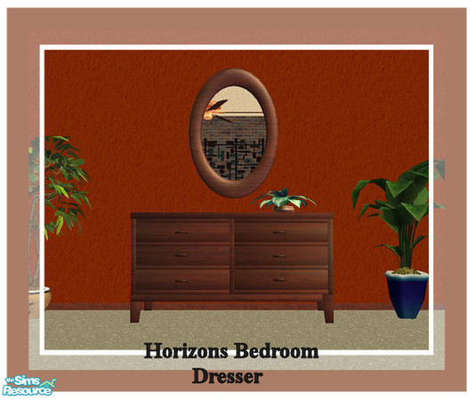 Sims 2 — Horizons Bedroom set - Dresser by Paleoanth — New dresser mesh, part of the Horizons bedroom set. Made of a a