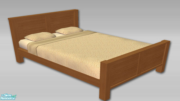 Sims 2 — St Albans Bed - Recol 01 by Shakeshaft — Part of a recolour set of my St Albans Bedroom, in a Walnut wood finish