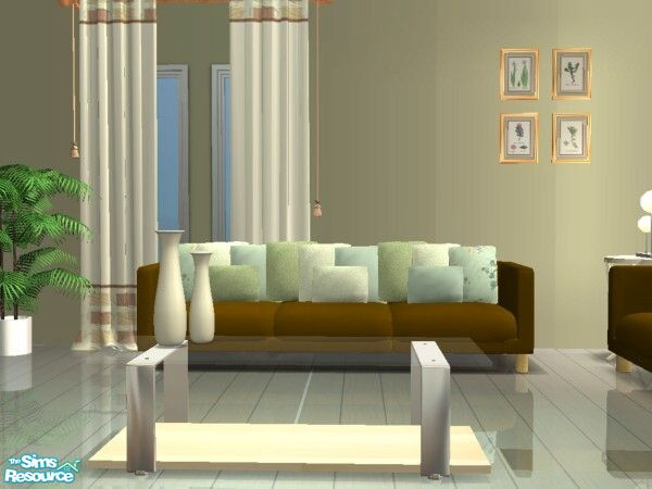 Sims 2 — Supreme Living - Coffeetable by MysticVelvet — Lightwood coffeetable with glass top.