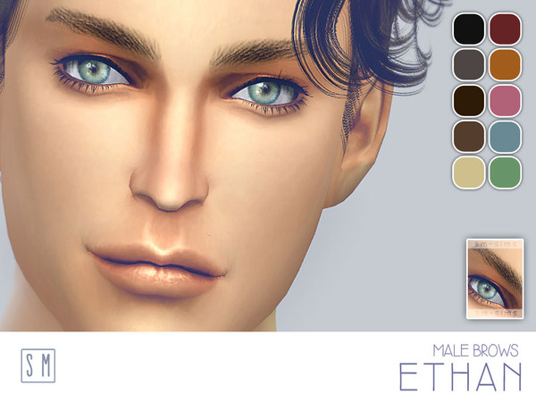 Sims 4 — [ Ethan ] - Male Brows by Screaming_Mustard — Some simple striking male brows for your man Sims with 10 shades.